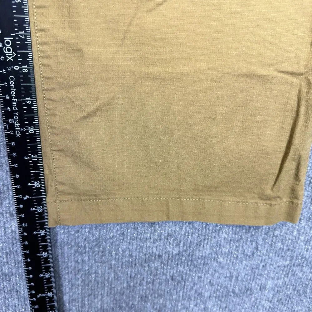Vuori Straight Leg Pants in Mustard Brown with White Drawstring